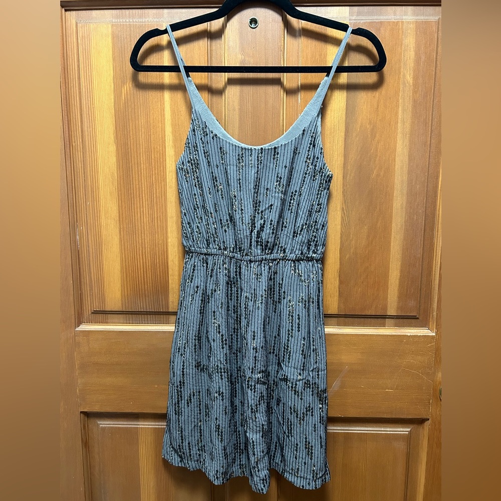 Staring at Stars Gray Sequined Dress - XS